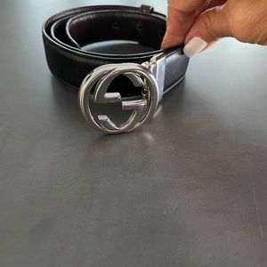 Deals for Mens Black Gucci Belt Buckle 